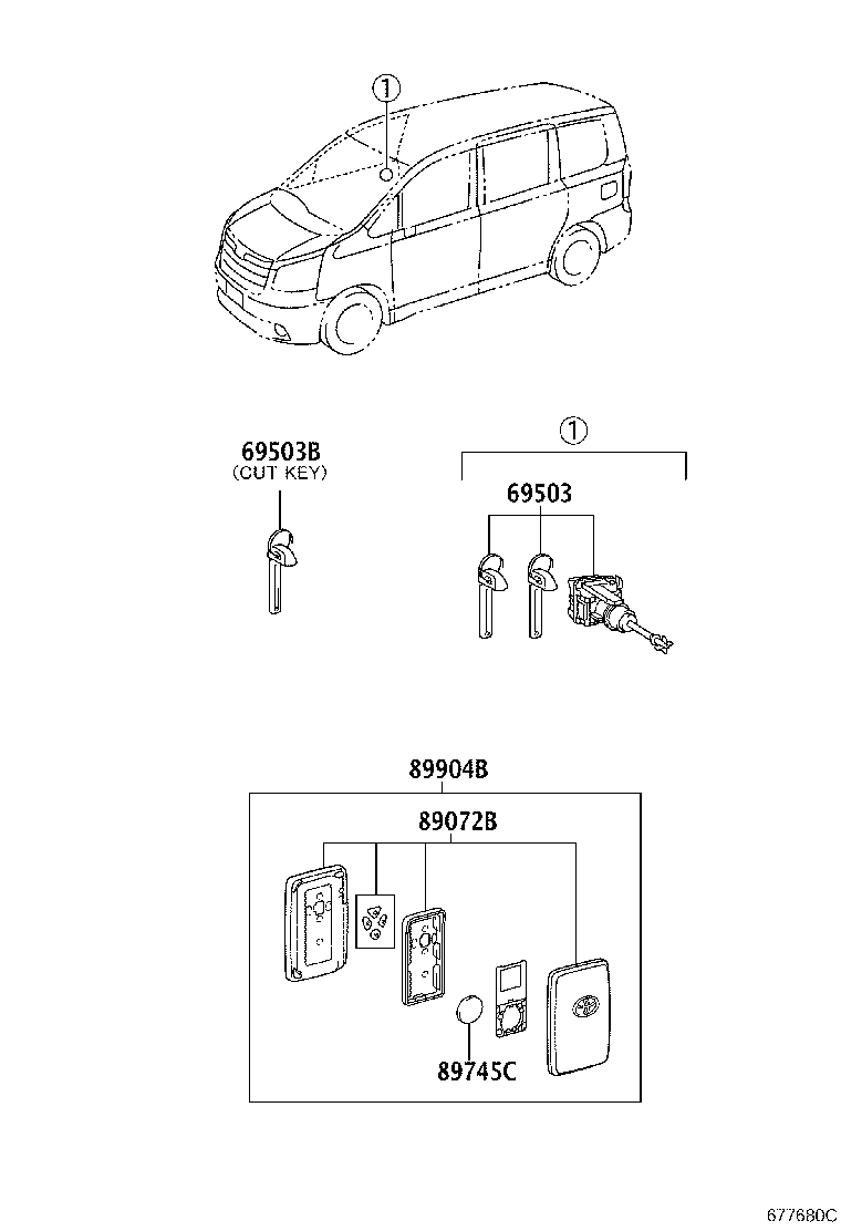 69005-28B90 CYLINDER SET, LOCK product image