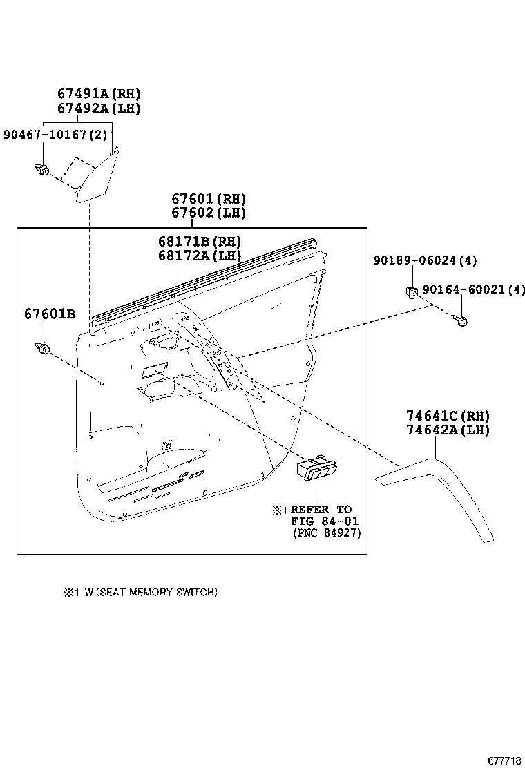 67002-42140 PANEL SUB-ASSY, FRONT DOOR, LH product image