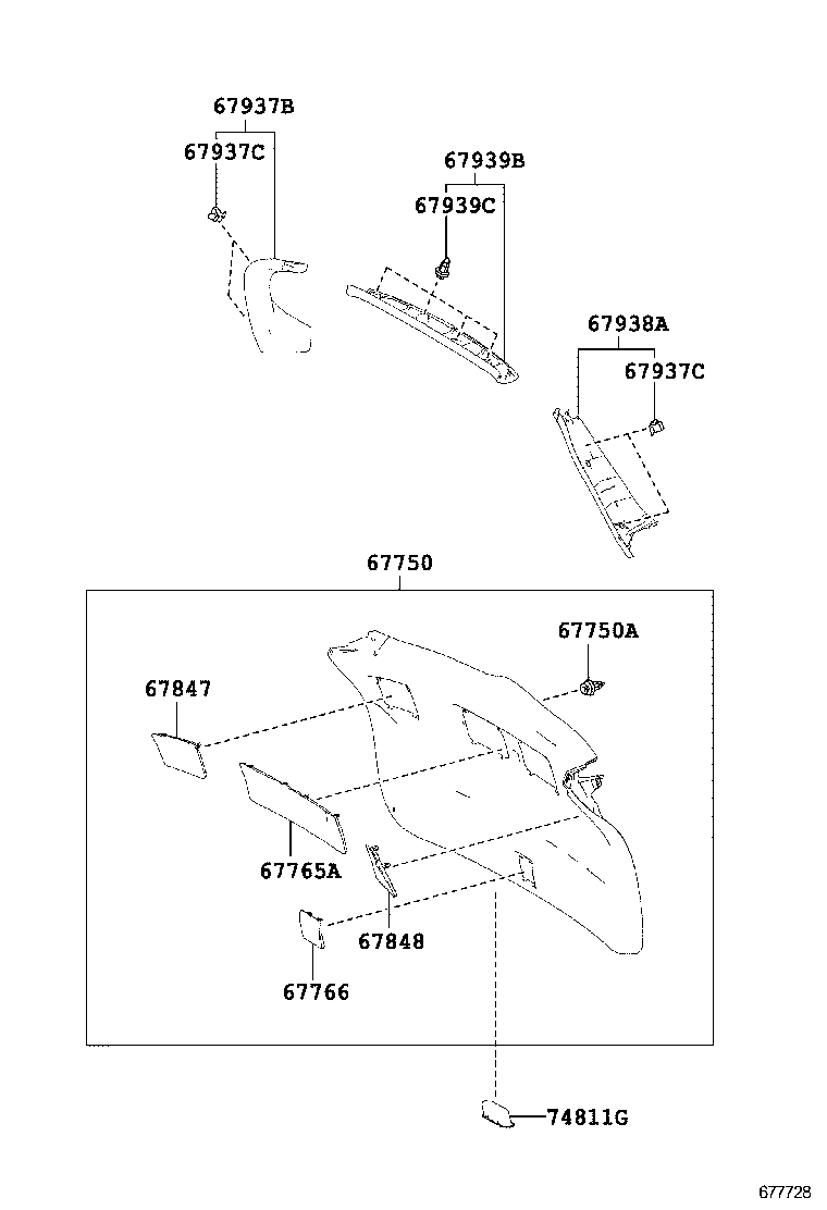 67005-42430 PANEL SUB-ASSY, BACK DOOR product image