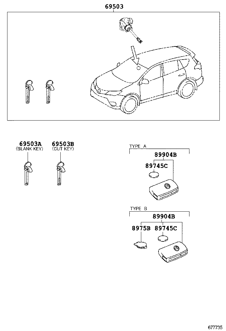 69005-42690 CYLINDER SET, LOCK product image