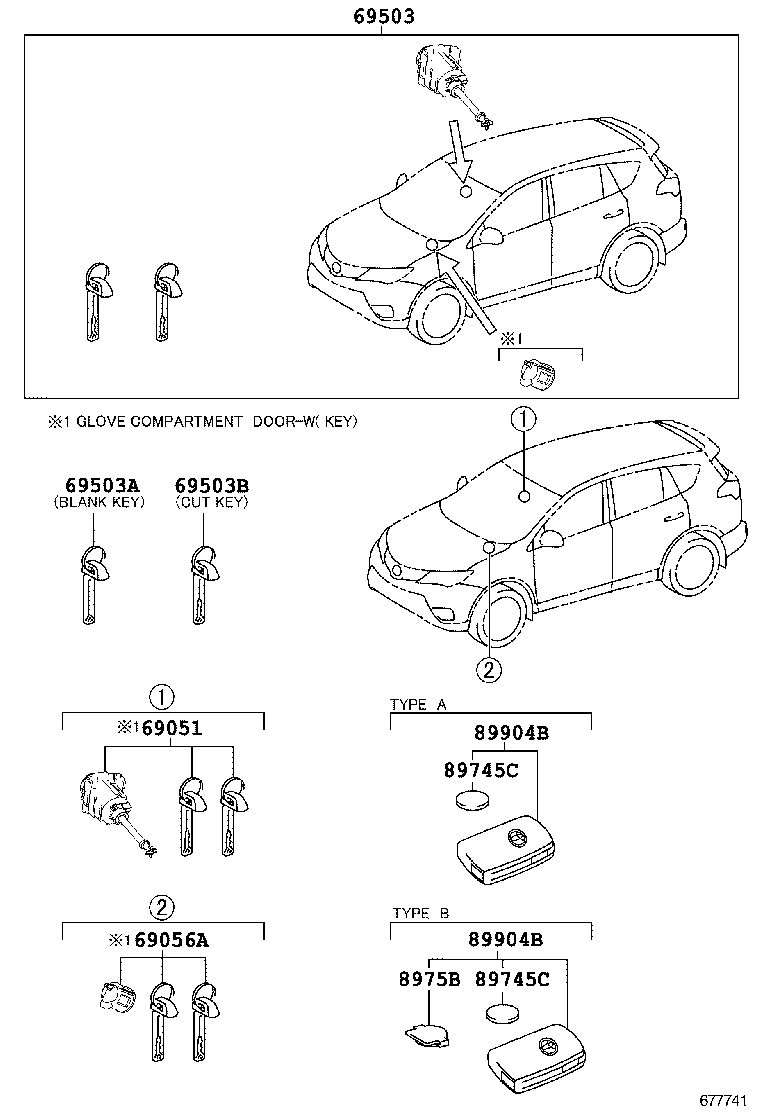 69005-42600 CYLINDER SET, LOCK product image