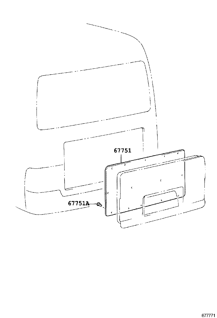 67008-0S031 PANEL SUB-ASSY, BACK DOOR product image