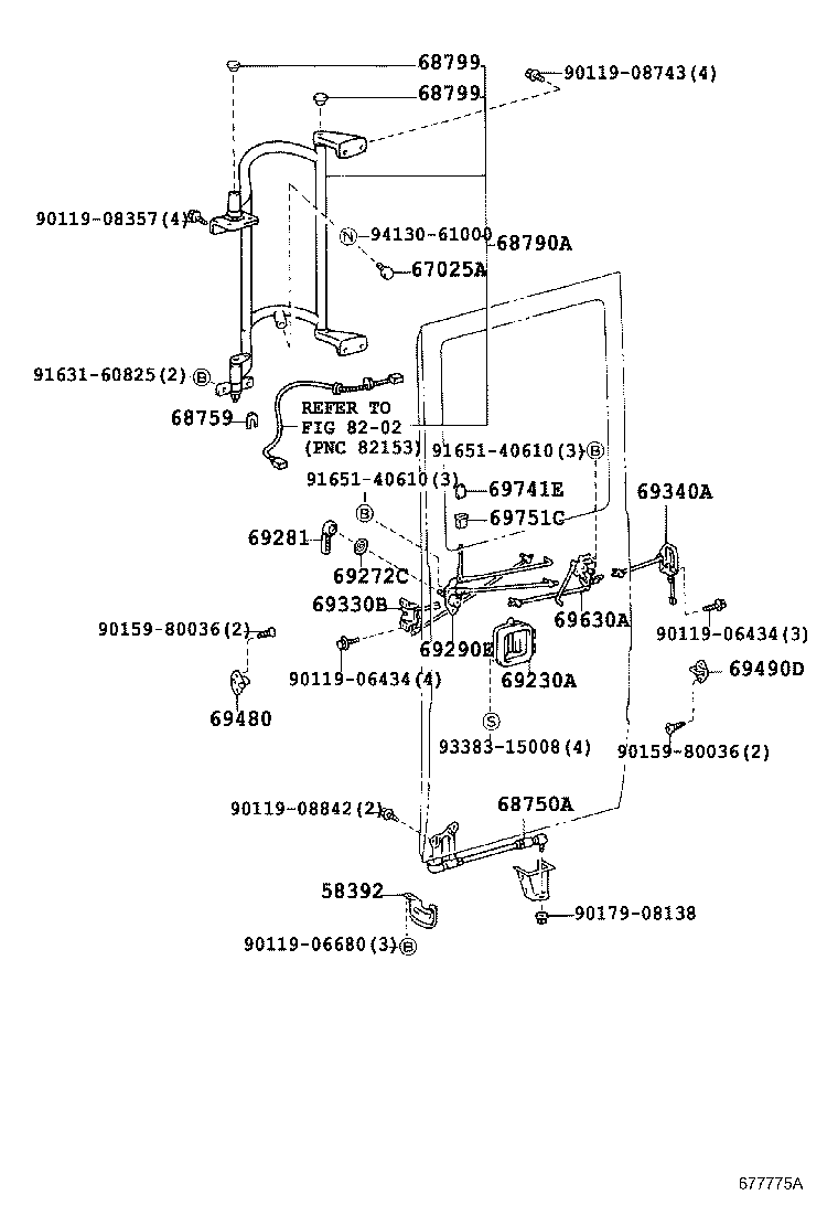 62989-0S010 COVER, CENTER DOOR LOCK product image