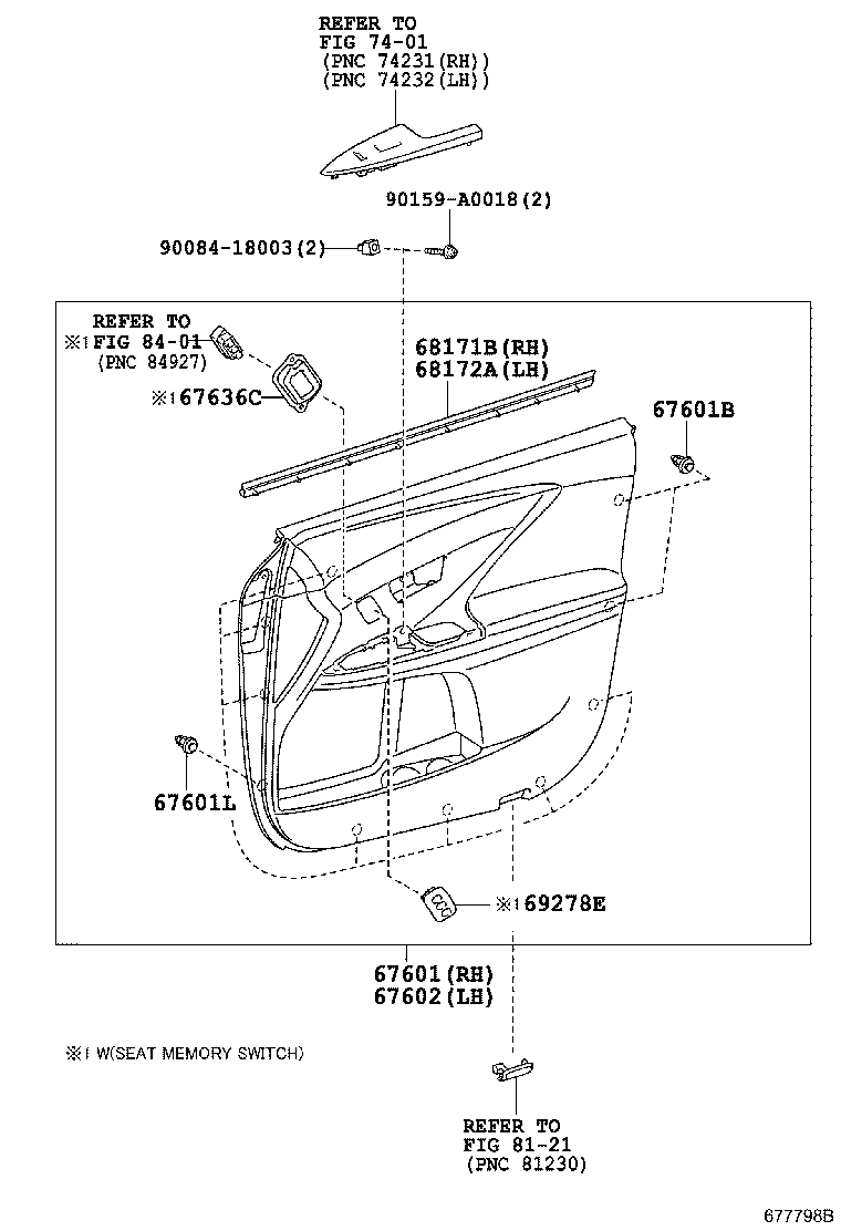 67663-06010 GARNISH, DOOR FRAME, RH product image