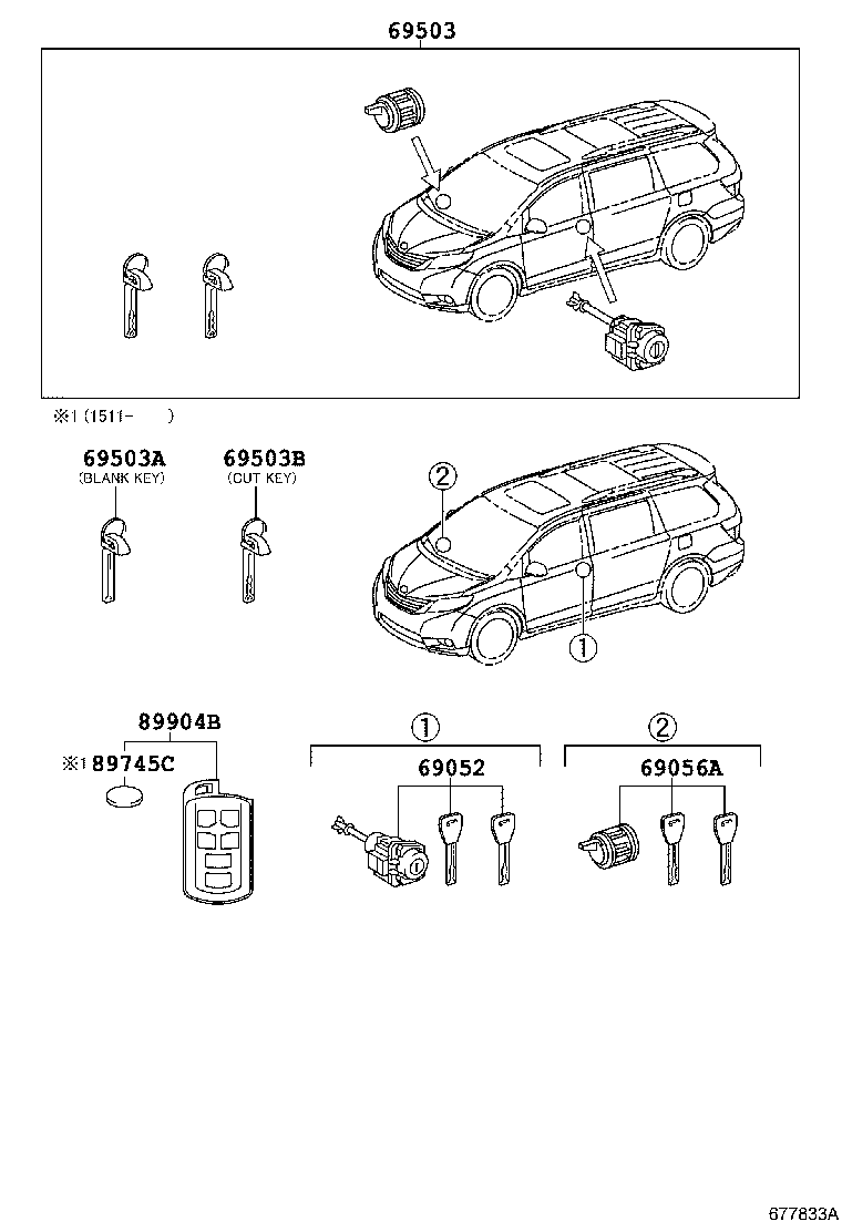 89904-08030 TRANSMITTER SUB-ASSY, ELECTRICAL KEY product image