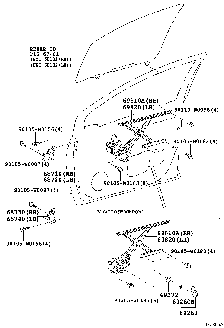 Toyota 68740-0D071 HINGE ASSY, FRONT DOOR, LOWER LH