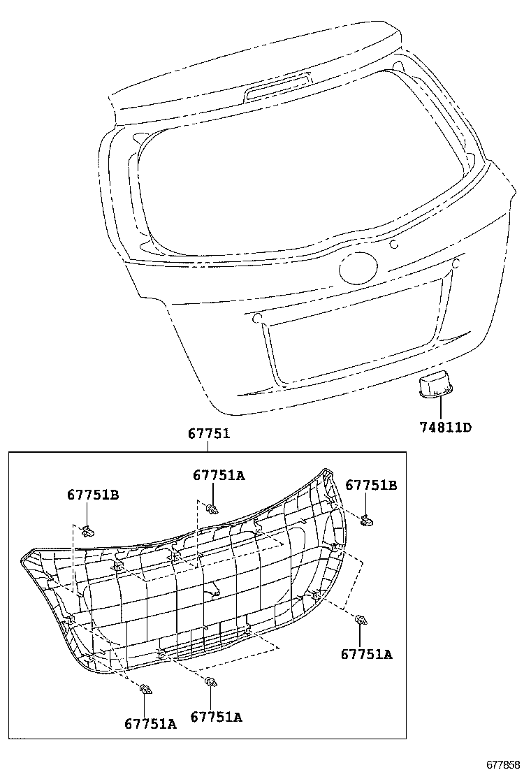 67005-0D331 PANEL SUB-ASSY, BACK DOOR product image