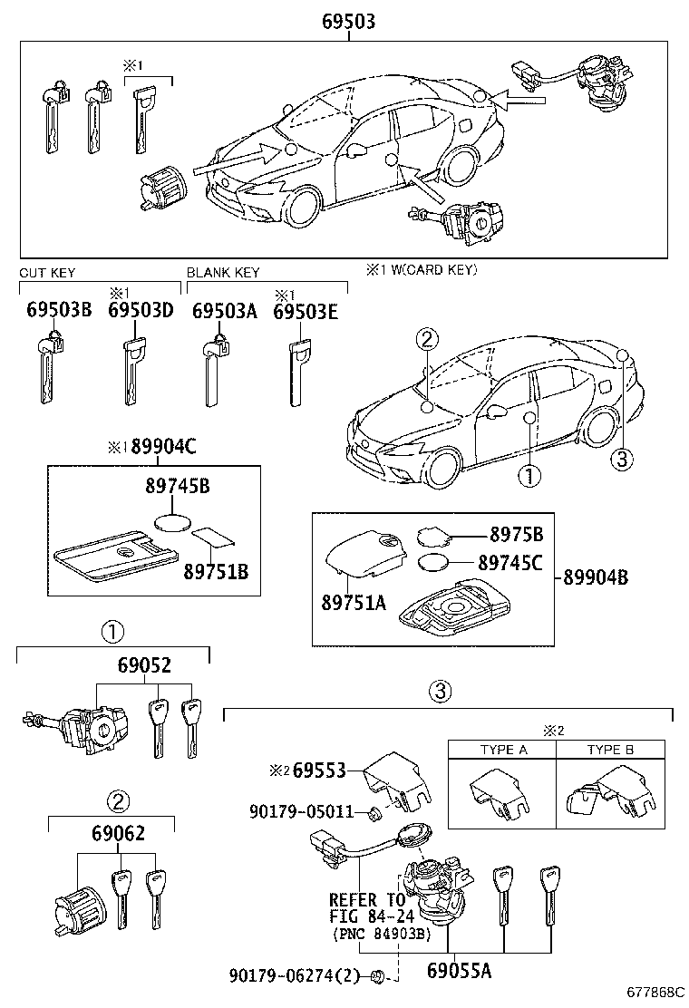 69005-53480 CYLINDER SET, LOCK product image
