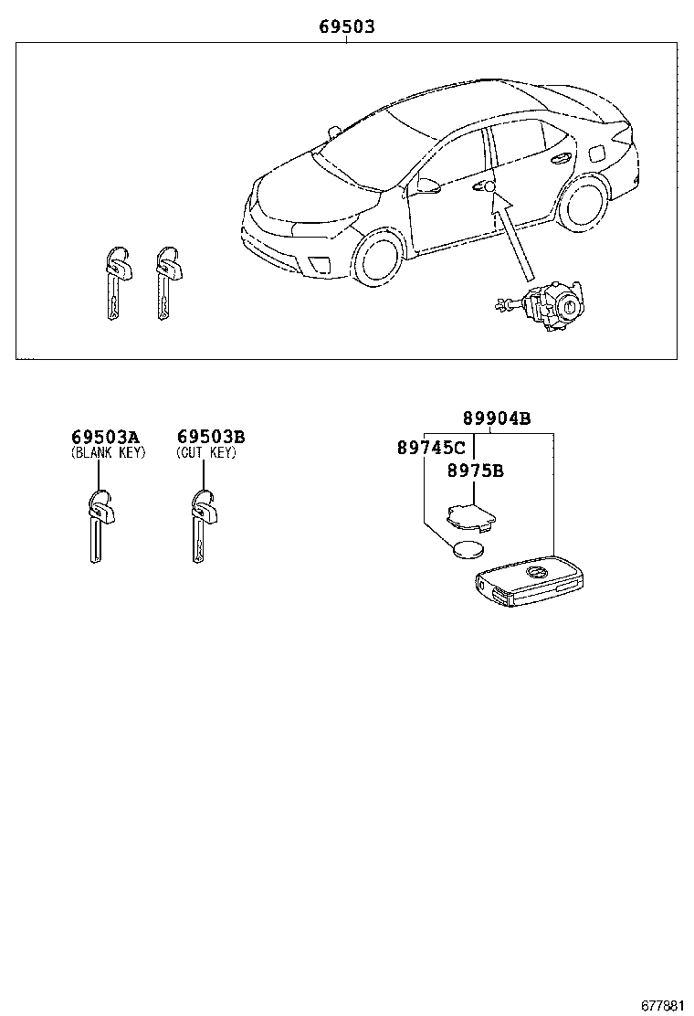 89904-02100 TRANSMITTER SUB-ASSY, ELECTRICAL KEY product image