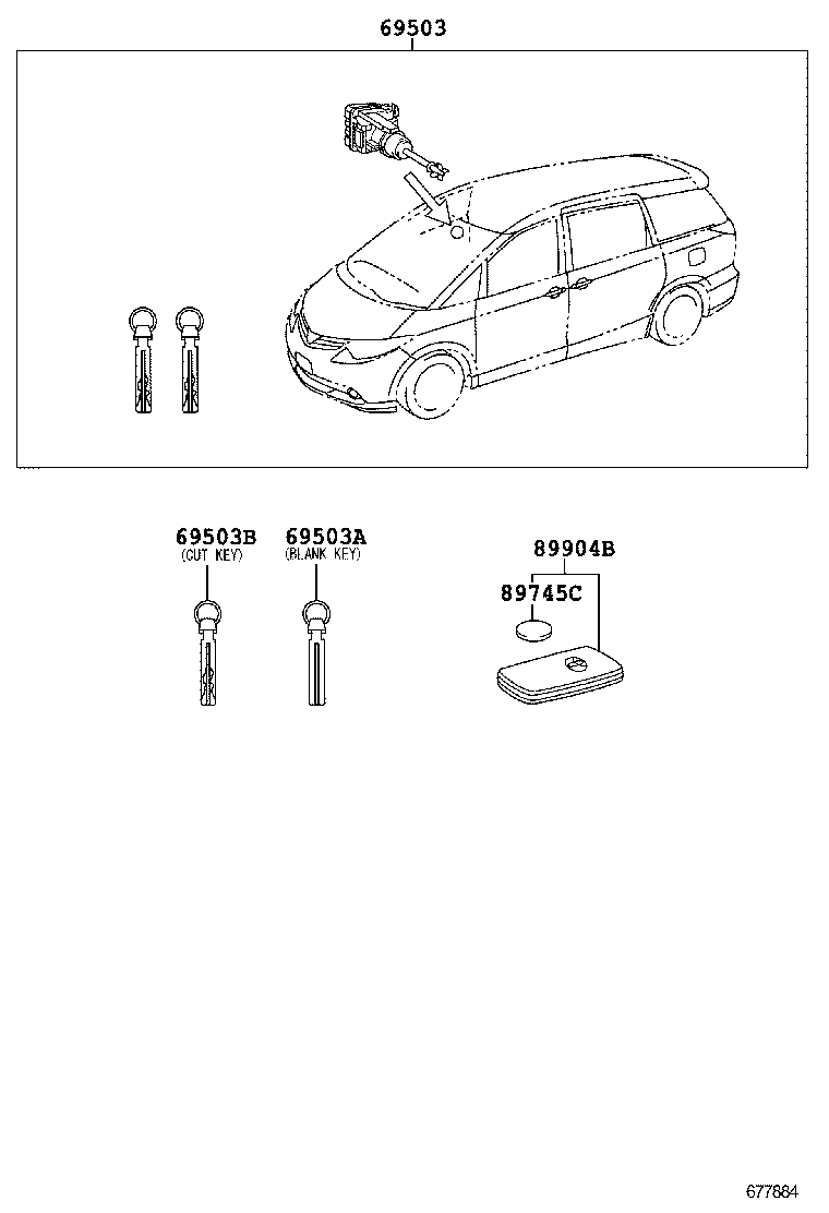 89904-28600 TRANSMITTER SUB-ASSY, ELECTRICAL KEY product image