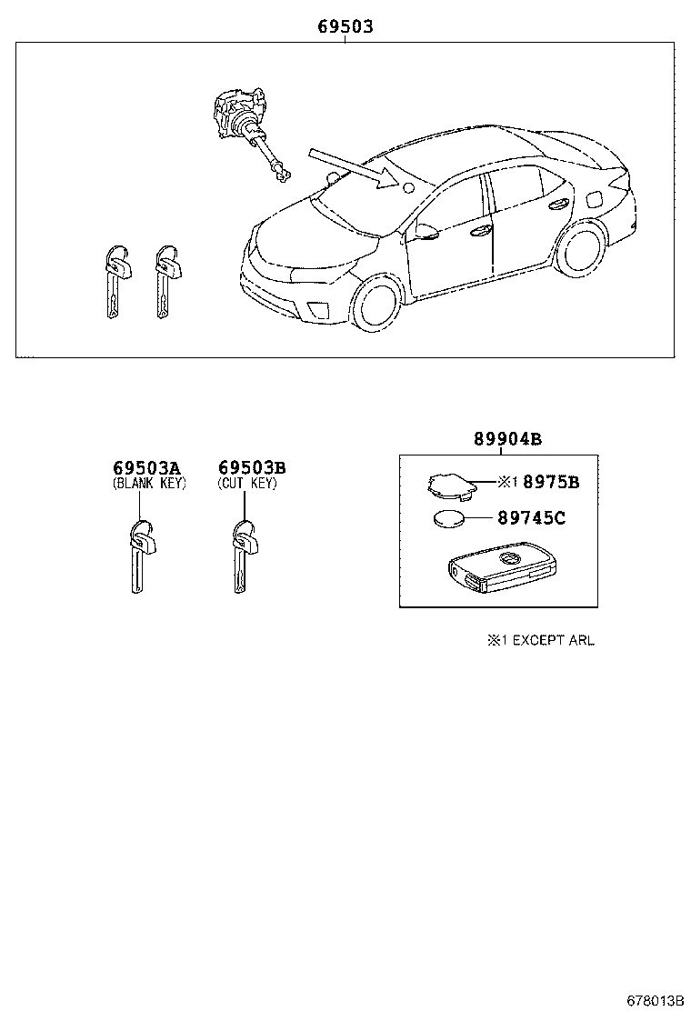 69005-02B60 CYLINDER SET, LOCK product image