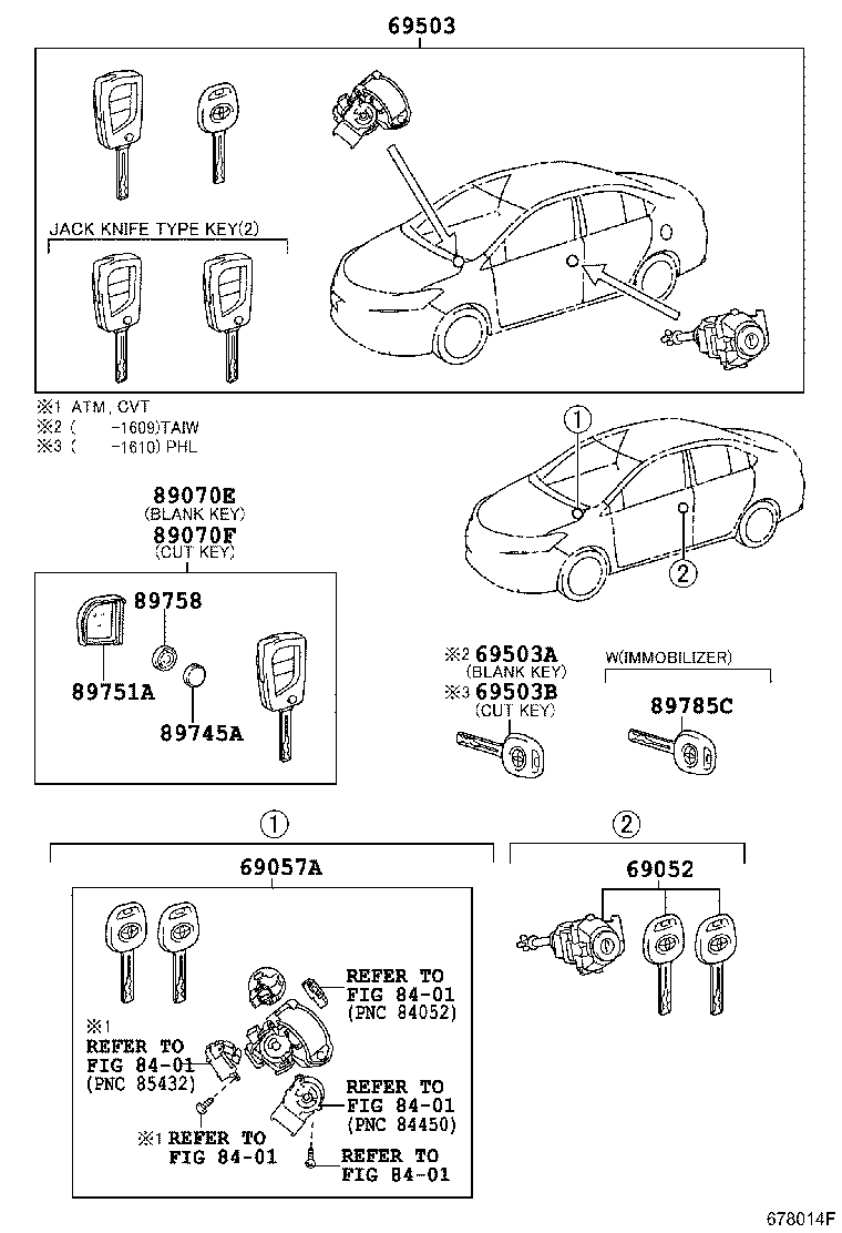69005-02B60 CYLINDER SET, LOCK product image