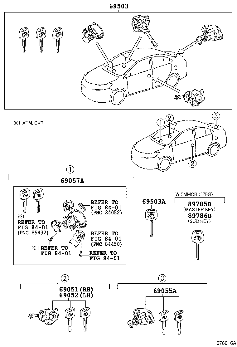69005-02B60 CYLINDER SET, LOCK product image