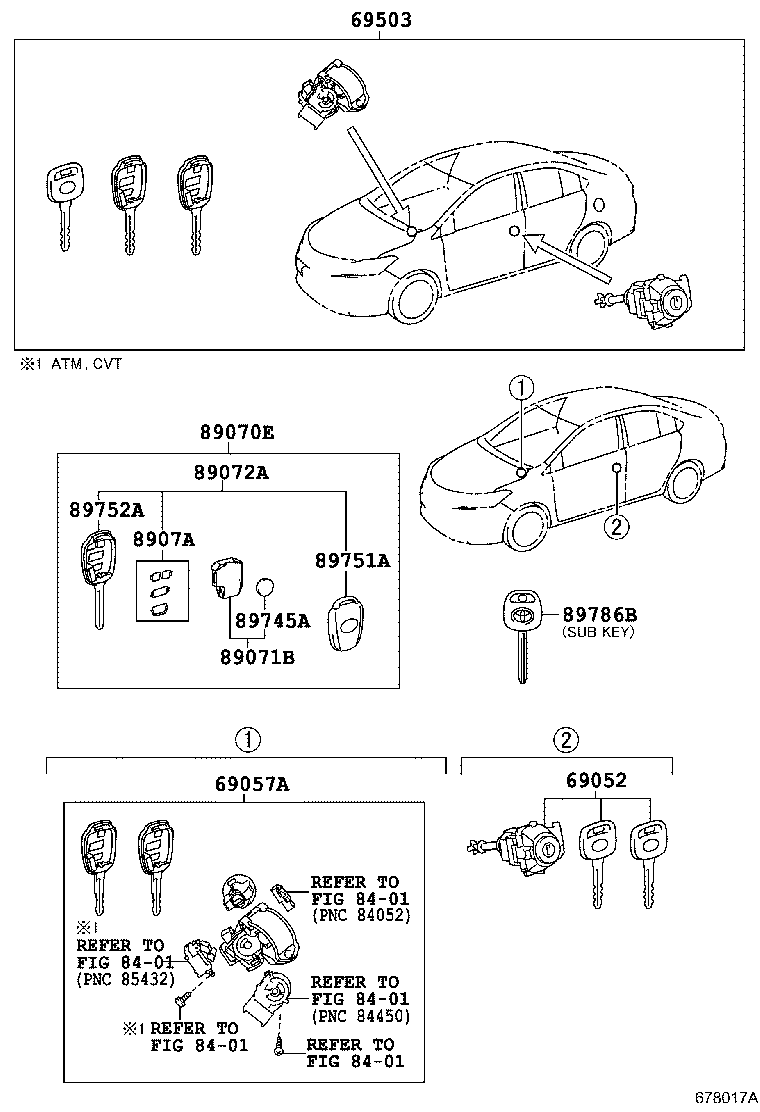 69005-02B60 CYLINDER SET, LOCK product image
