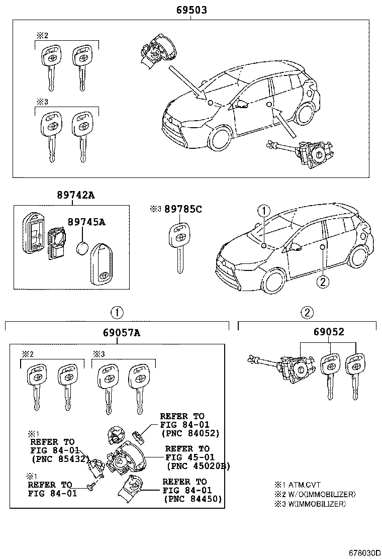 69005-0DA20 CYLINDER SET, LOCK product image