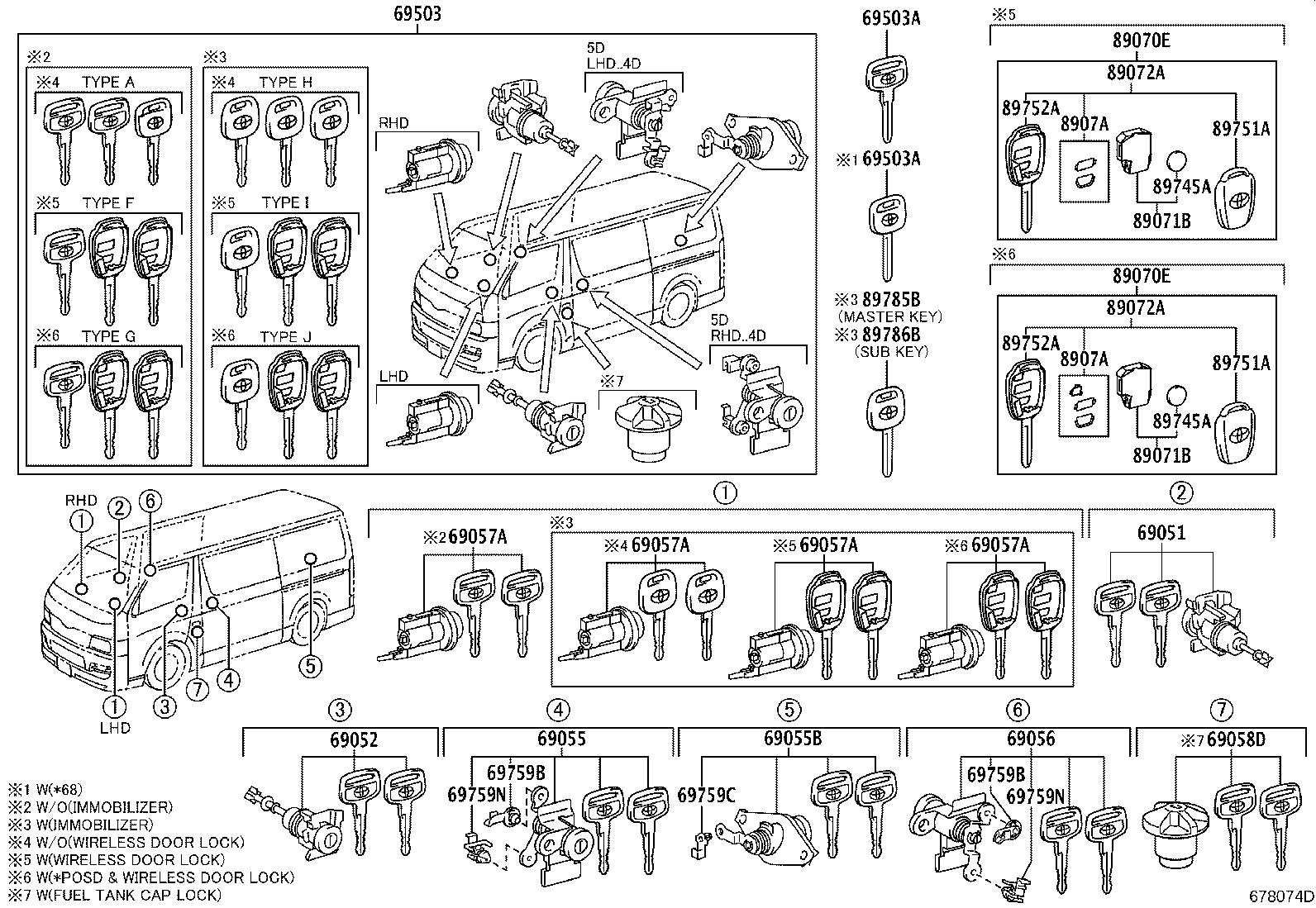 69005-26760 CYLINDER SET, LOCK product image