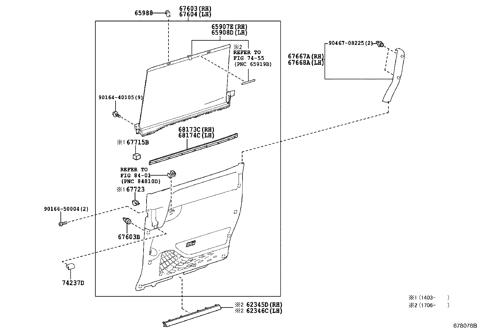 67004-28640 DOOR SUB-ASSY, SLIDE, LH product image
