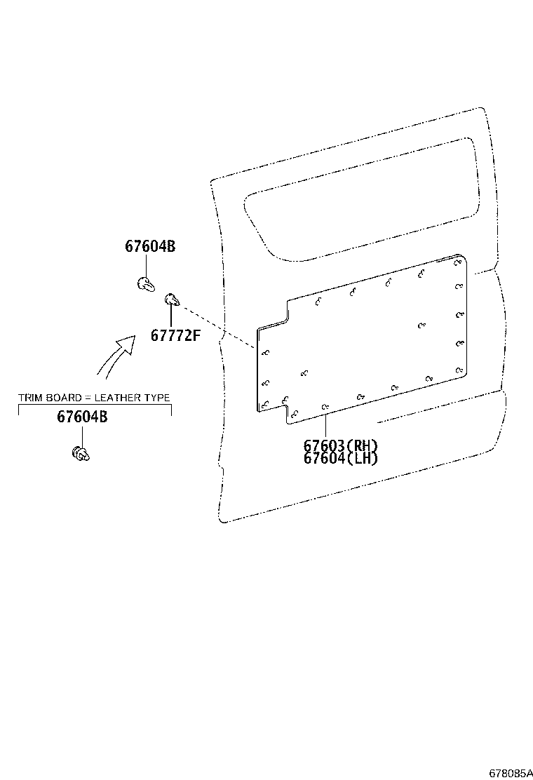 67003-26470 DOOR SUB-ASSY, SLIDE, RH product image