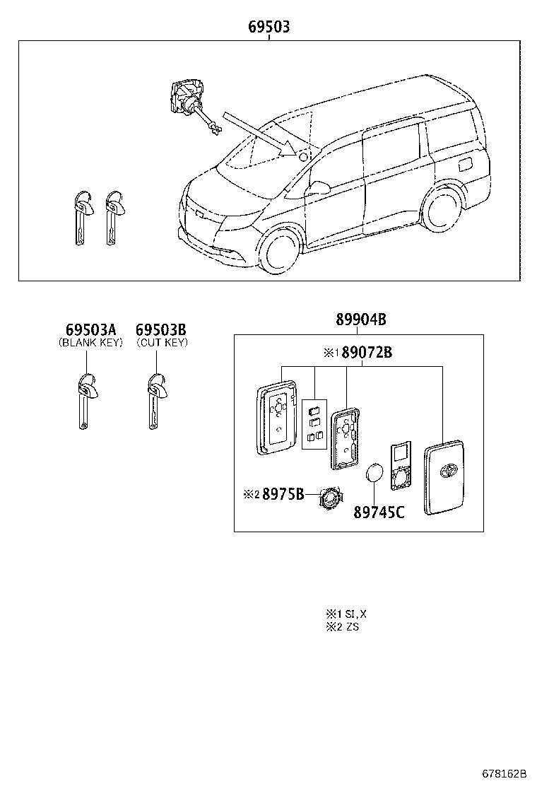 69005-28D80 CYLINDER SET, LOCK product image
