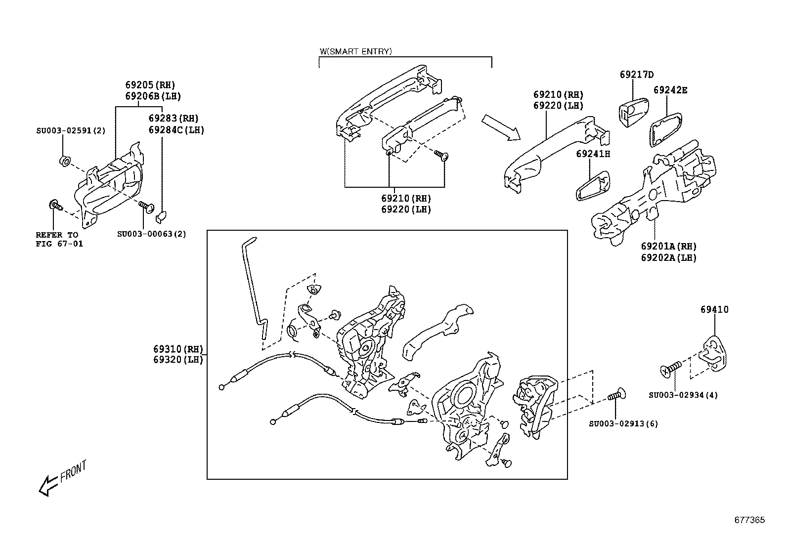 SU003-05916 COVER, FRONT DOOR OUTSIDE HANDLE product image
