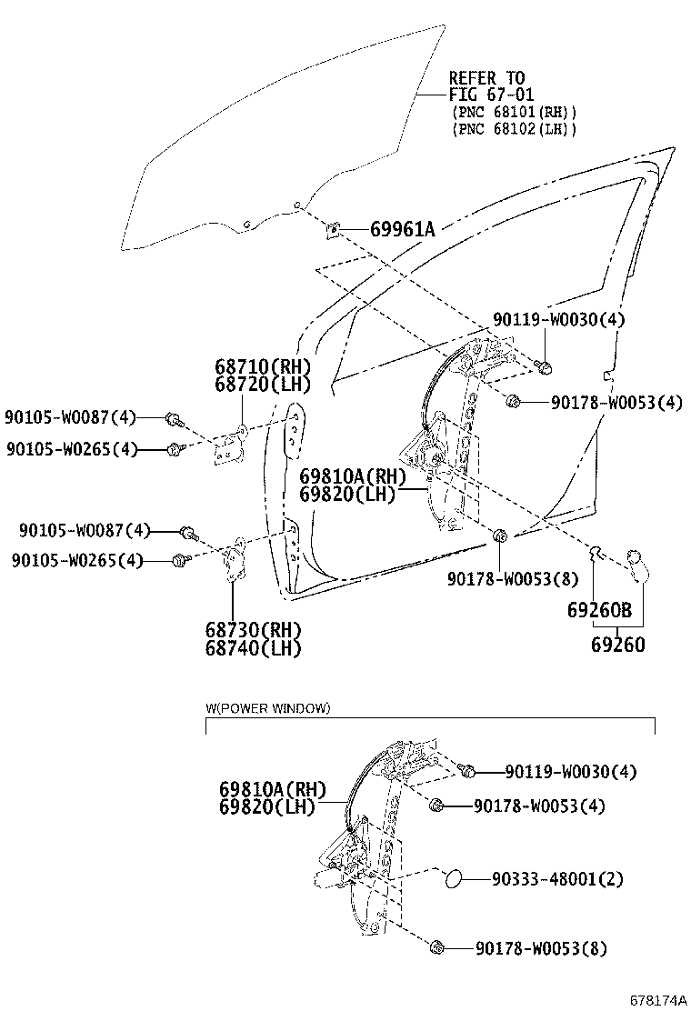68720-0D040 HINGE ASSY, FRONT DOOR, UPPER LH product image
