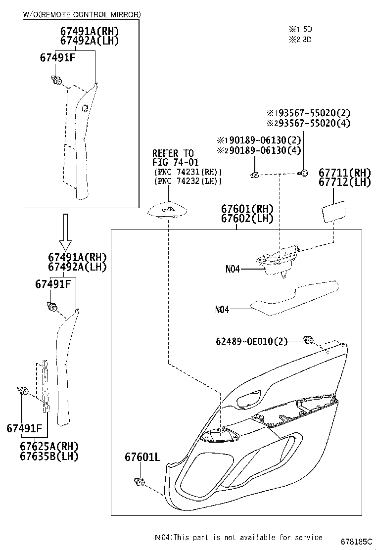 67773-0E020 CLIP(FOR FRONT DOOR TRIM BOARD) product image
