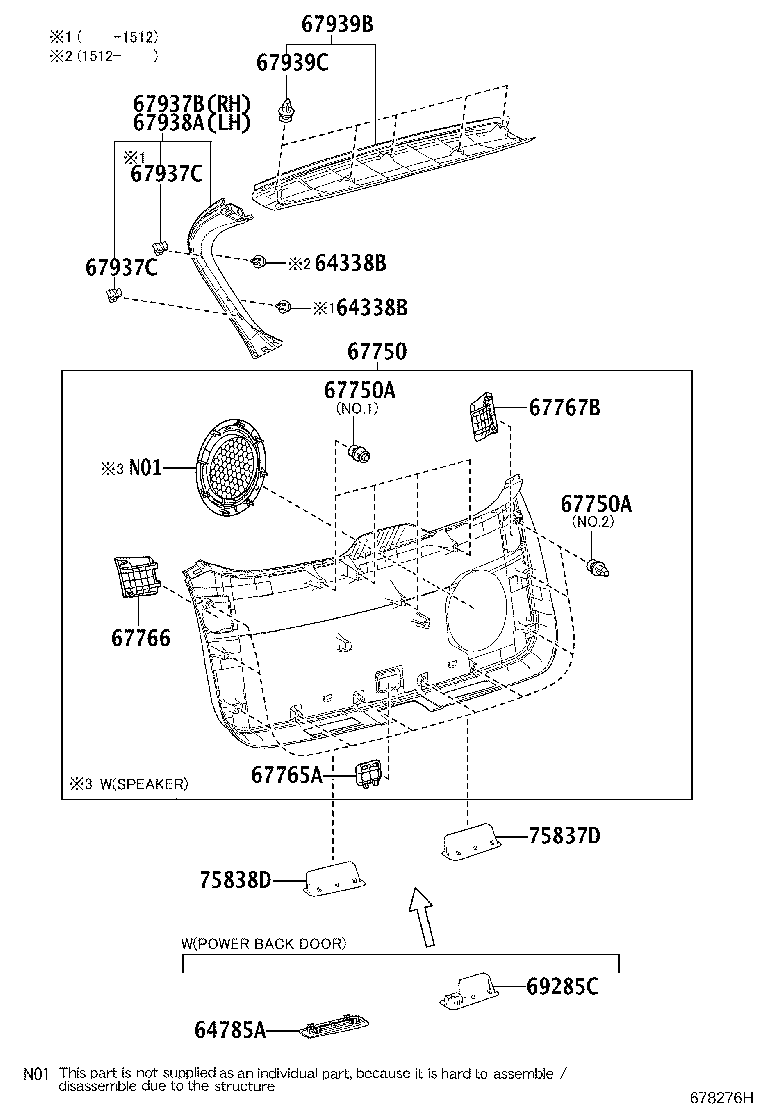 67005-78070 PANEL SUB-ASSY, BACK DOOR product image