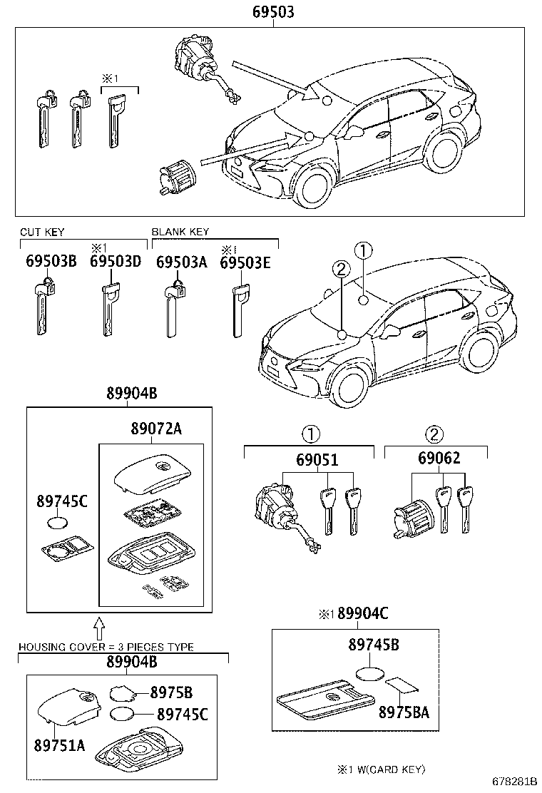 69005-78042 CYLINDER SET, LOCK product image