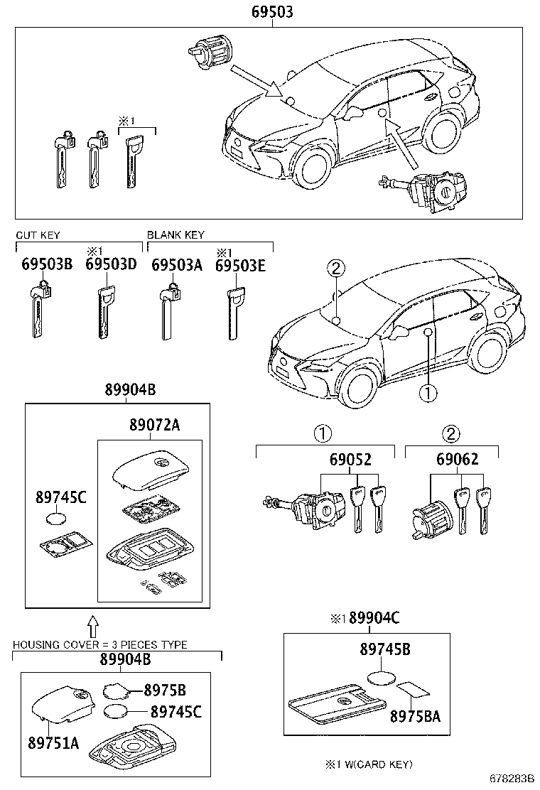 69005-78062 CYLINDER SET, LOCK product image