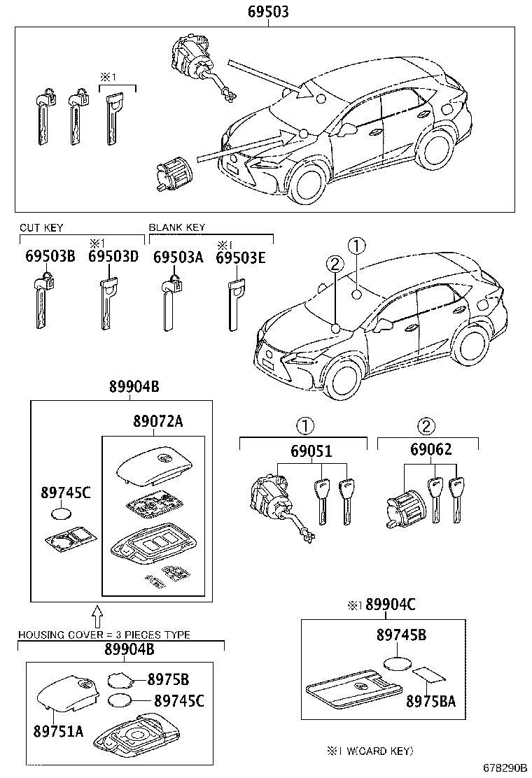 69005-78062 CYLINDER SET, LOCK product image