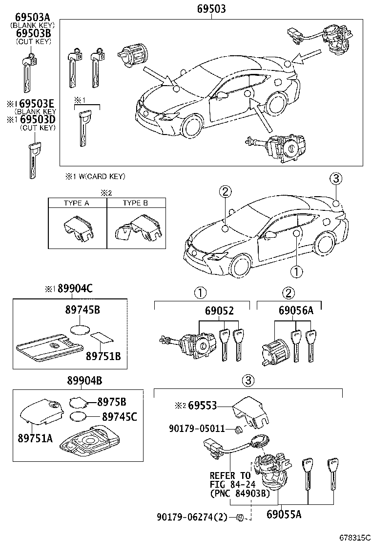 69005-24370 CYLINDER SET, LOCK product image