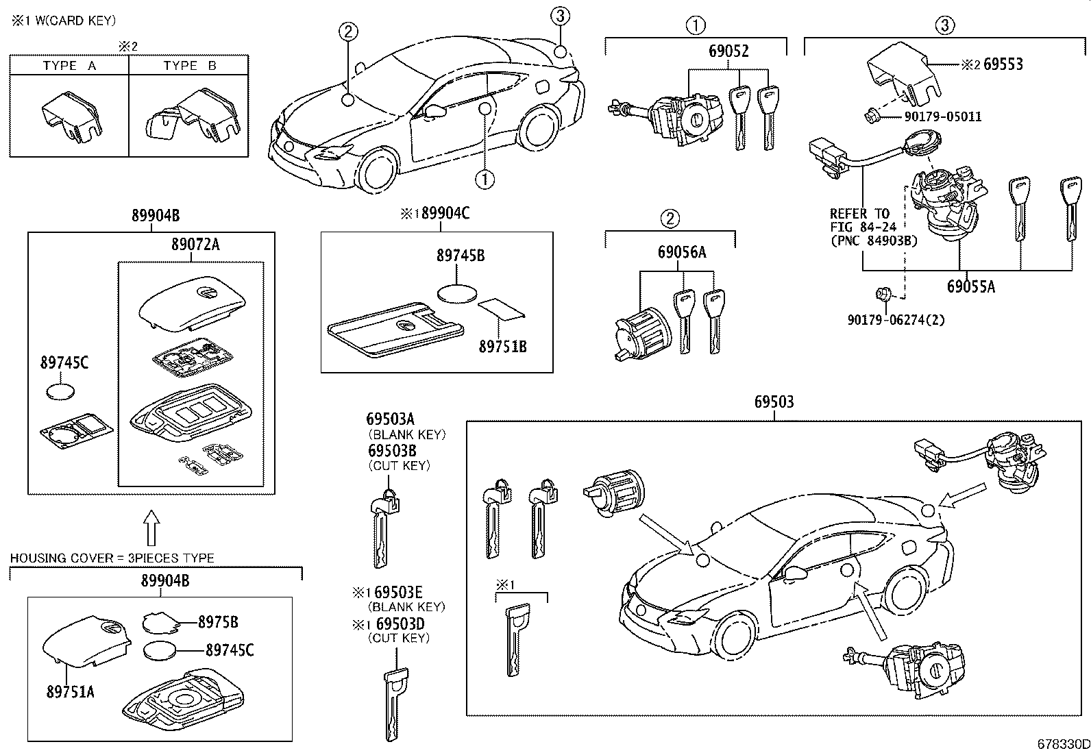 69005-24440 CYLINDER SET, LOCK product image