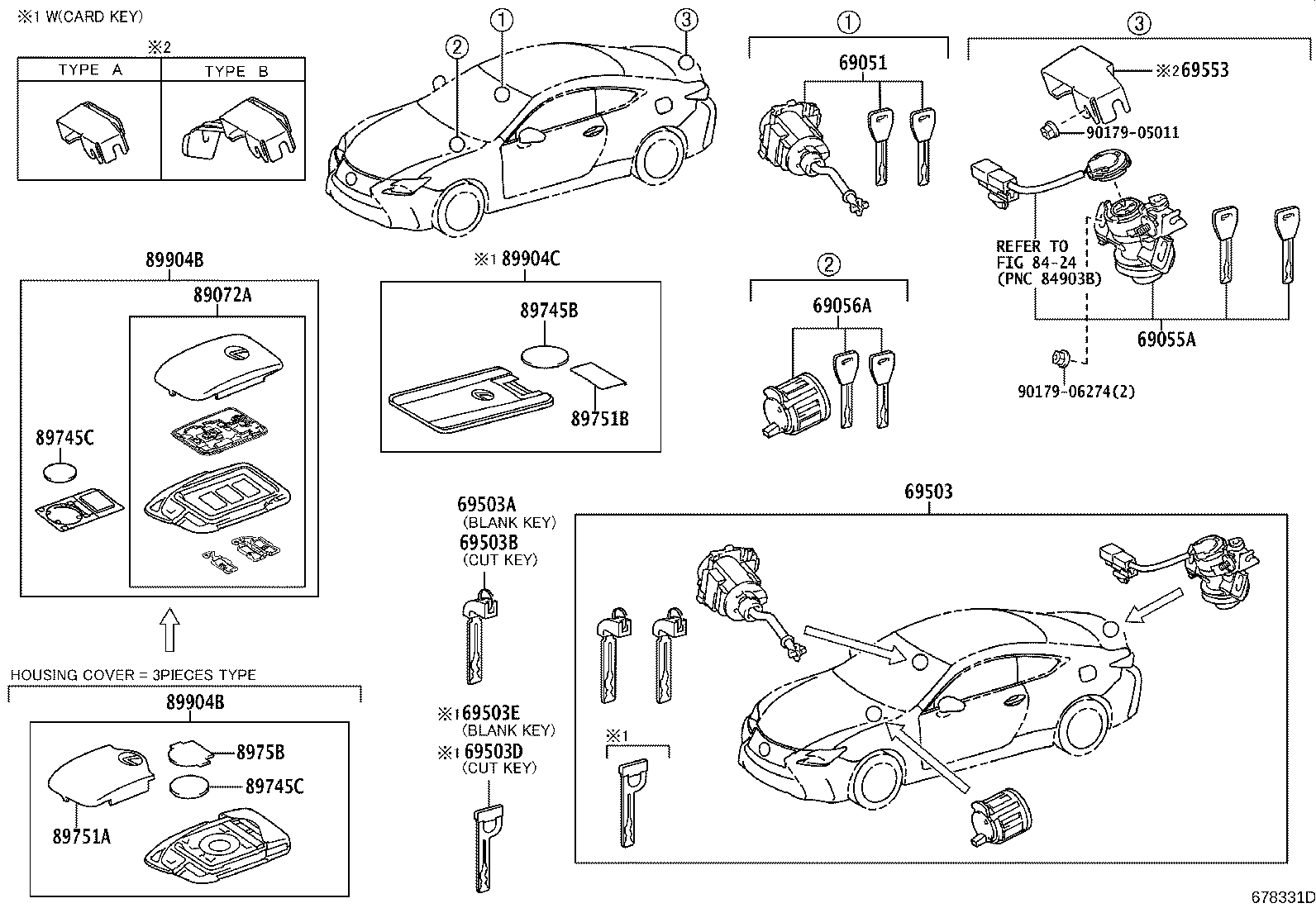 69005-24440 CYLINDER SET, LOCK product image