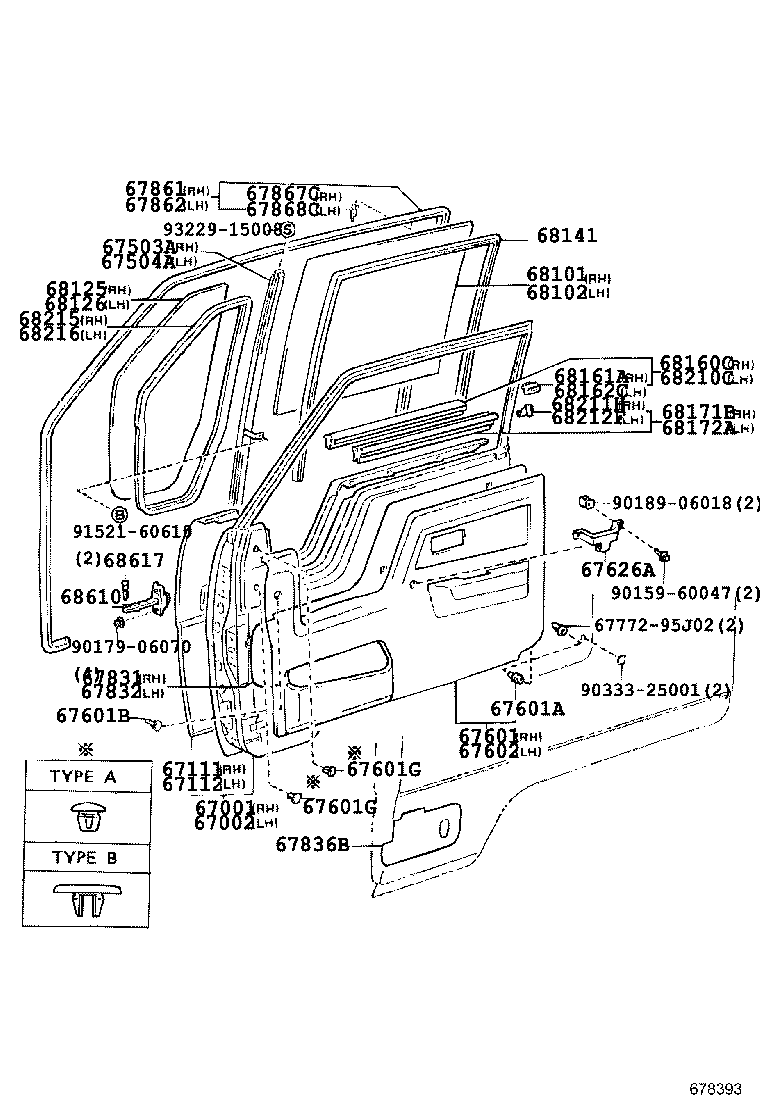 67002-37030 PANEL SUB-ASSY, FRONT DOOR, LH product image