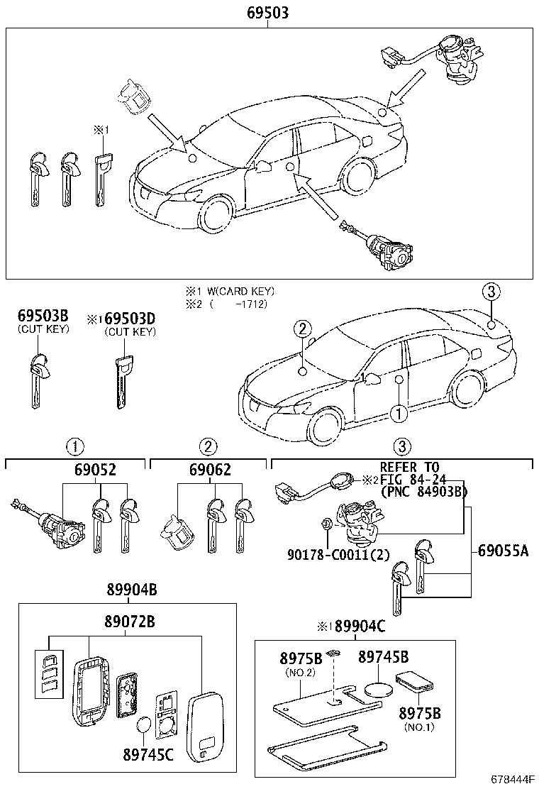 69005-0N090 CYLINDER SET, LOCK product image