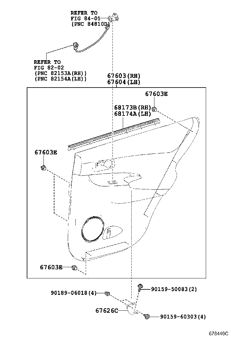 67004-48170 PANEL SUB-ASSY, REAR DOOR, LH product image
