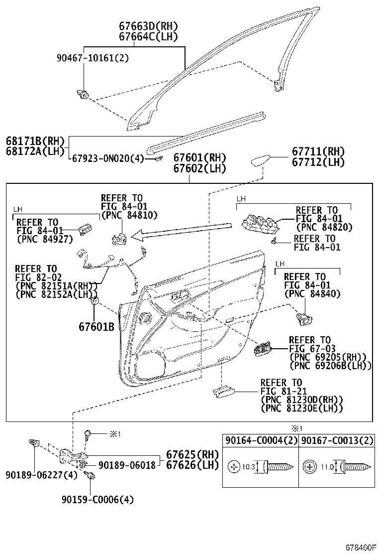 67404-0N030 FRAME SUB-ASSY, FRONT DOOR, REAR LOWER LH product image