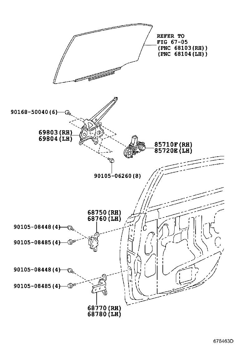 85710-33230 MOTOR ASSY, POWER WINDOW REGULATOR, LH product image