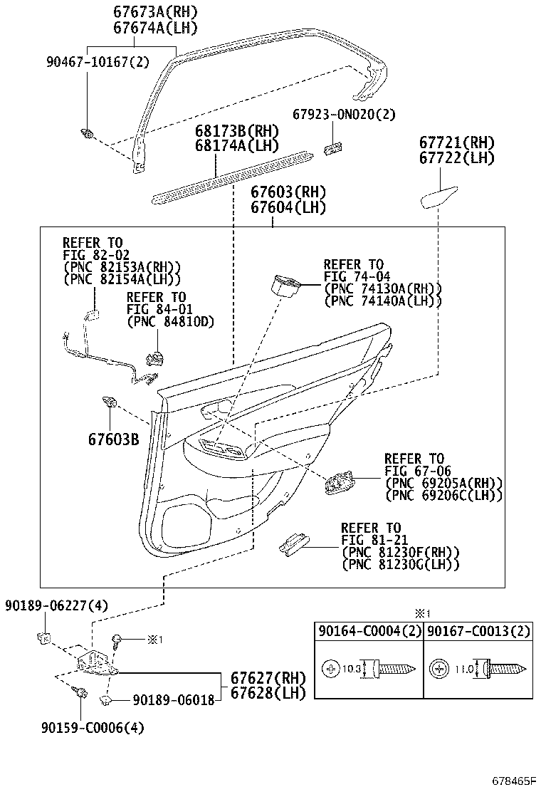 67003-0N040 PANEL SUB-ASSY, REAR DOOR, RH product image