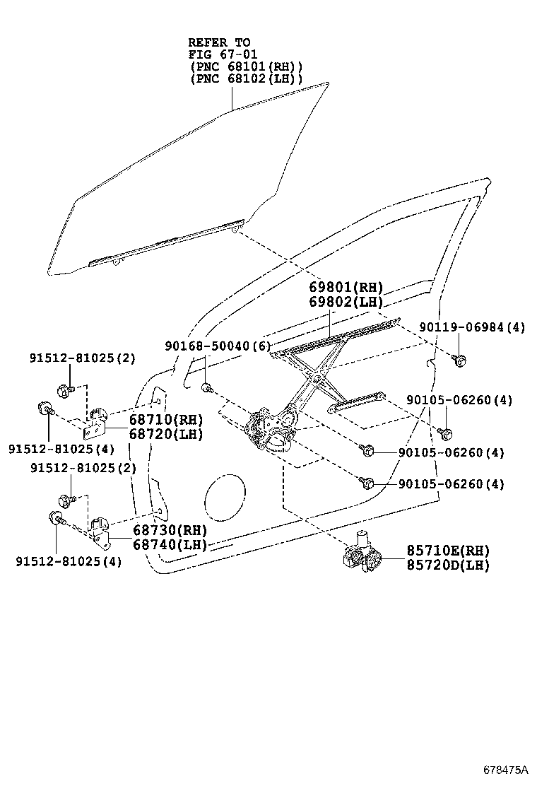 Toyota 68780-30150 HINGE ASSY, FRONT DOOR, UPPER LH
