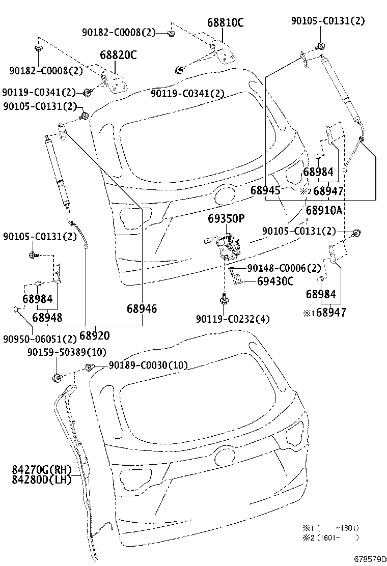 68910-09080 UNIT ASSY SET, POWER BACK DOOR, LH product image