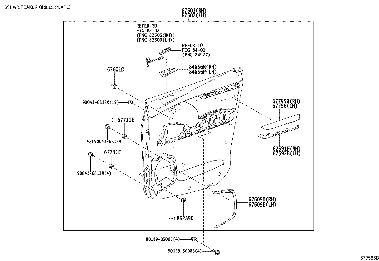 67404-58030 FRAME SUB-ASSY, FRONT DOOR, REAR LOWER LH product image