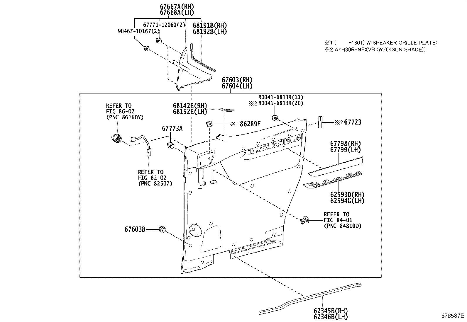 62345-58030 WEATHERSTRIP, SLIDE DOOR, NO.3 RH product image