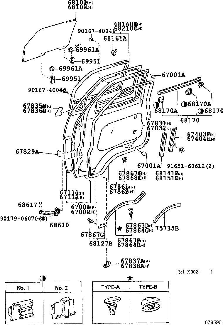 67862-95J04 WEATHERSTRIP, FRONT DOOR, LH product image