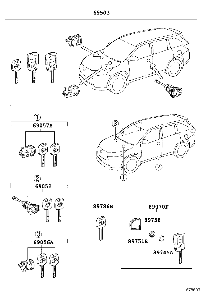89786-0E040 TRANSMITTER, TRANSPONDER KEY SUB product image