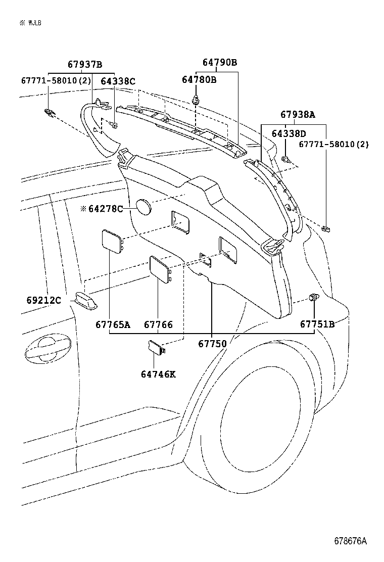 67005-52A70 PANEL SUB-ASSY, BACK DOOR product image