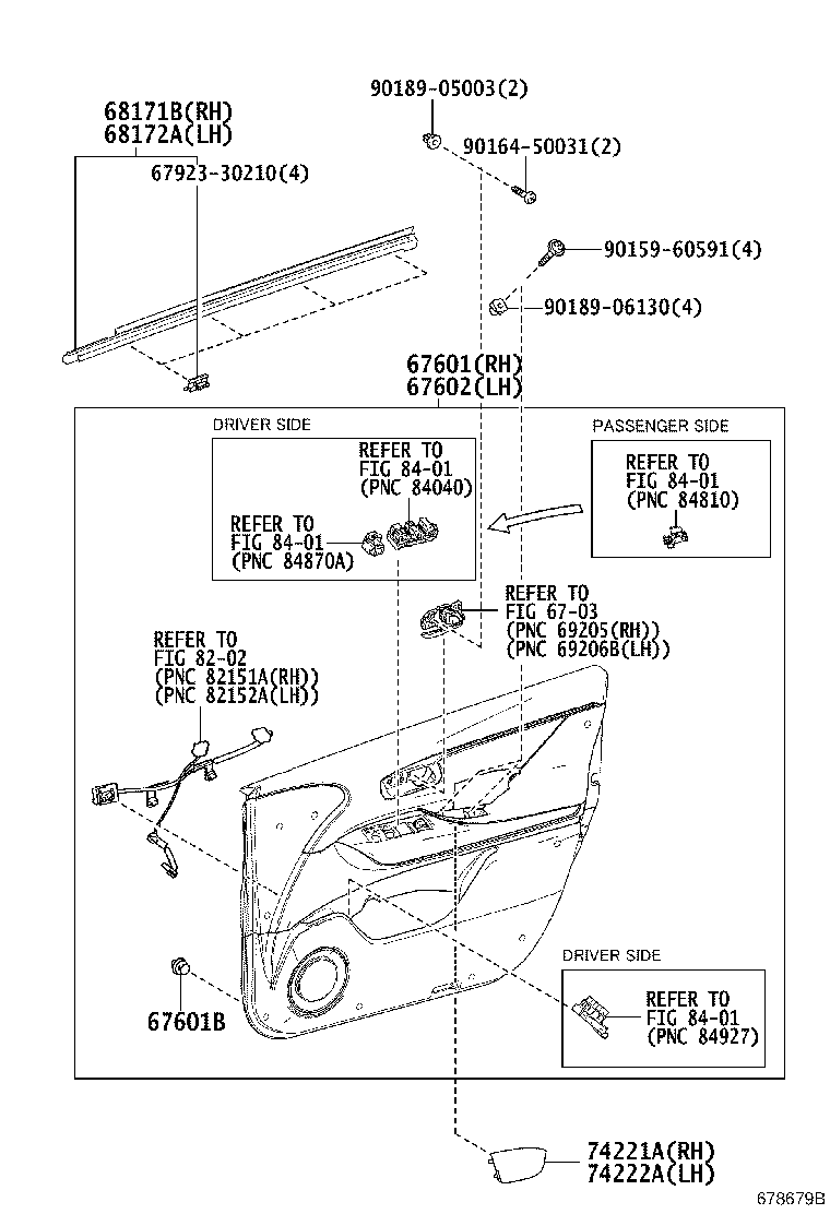 67002-62010 PANEL SUB-ASSY, FRONT DOOR, LH product image