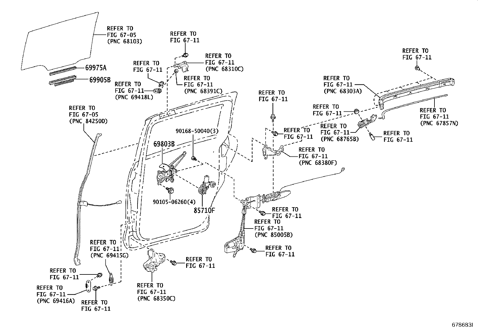 85720-52240 MOTOR ASSY, POWER WINDOW REGULATOR, RH product image