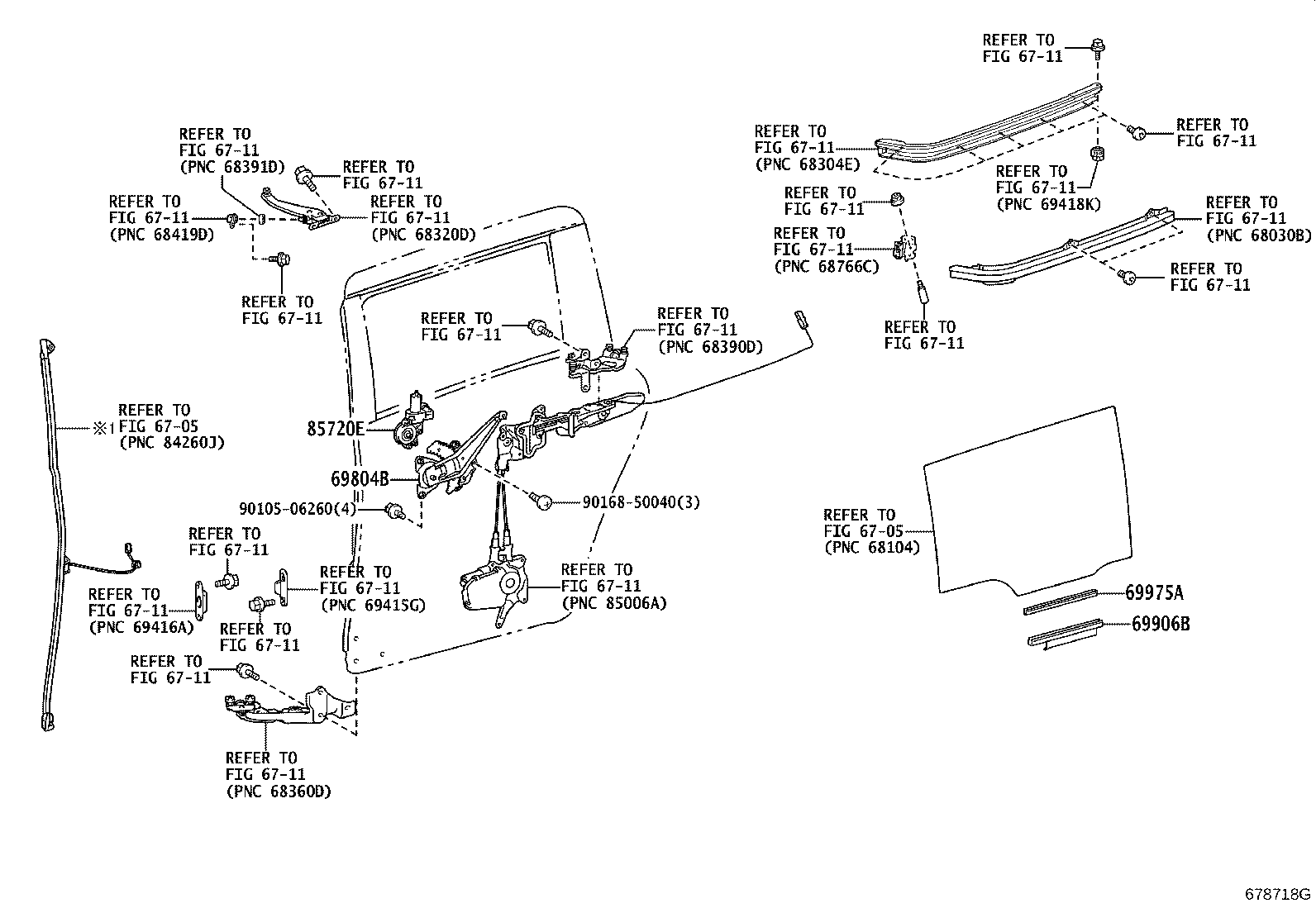 85720-52240 MOTOR ASSY, POWER WINDOW REGULATOR, RH product image
