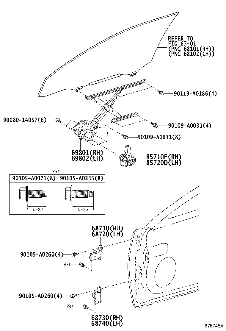 Toyota 85720-06301 MOTOR ASSY, POWER WINDOW REGULATOR, LH